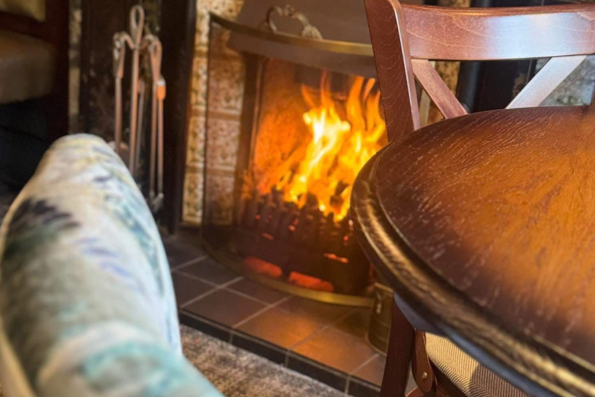 Real fire and interior at The Whitesmiths Arms, Wigan
